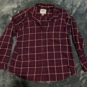 Maroon Plaid Shirt